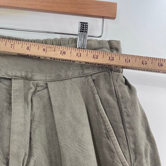 Free People Cool Harbor Wide Leg Elastic Waist  Pants Green Serpent XS NEW $128 - Picture 8 of 12